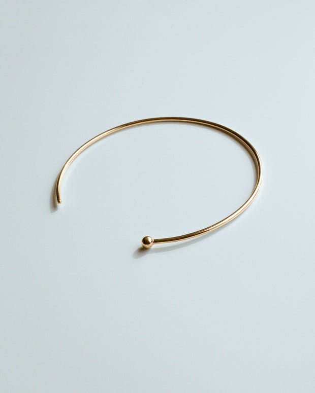 Gold Single Ball Choker Necklace