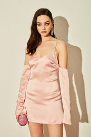 Alissa Off-Shoulder Pink Dress