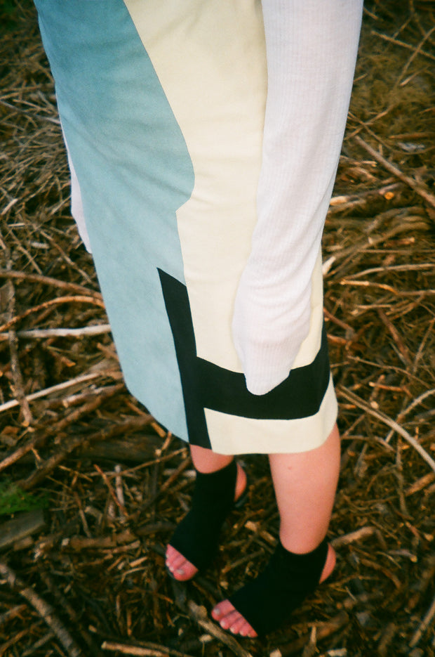 Color-Blocked Skirt