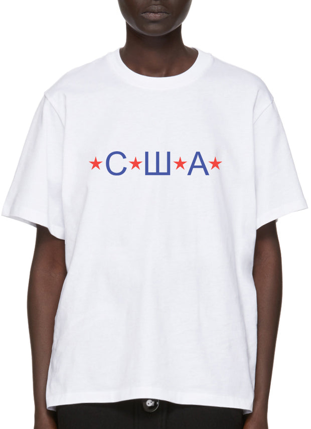 "USA" White T-Shirt