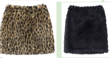 FUR MINI SKIRT   BEIGE   2