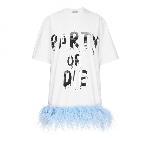 T-DRESS "PARTY OR DIE" WITH BOA